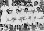 Nursing class. Date: February 26, 1954. Photographer/Artist: R.L. White.